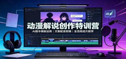 动漫解说创作特训营:AI指令模板运用,文案配音剪辑,全流程成片教学-颜夕资源网-第23张图片 动漫解说创作特训营:AI指令模板运用,文案配音剪辑,全流程成片教学