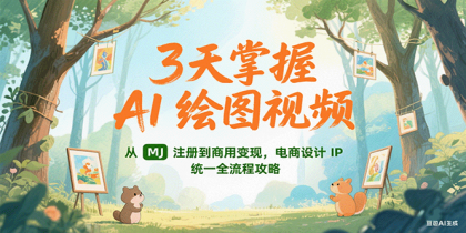 3天掌握AI绘图视频，从MJ 注册到商用变现，电商设计IP统一全流程攻略-颜夕资源网-第17张图片
