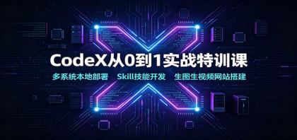 CodeX从0到1实战特训课:多系统本地部署,Skill技能开发,生图生视频网站搭建-颜夕资源网-第16张图片 CodeX从0到1实战特训课:多系统本地部署,Skill技能开发,生图生视频网站搭建