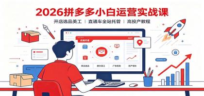2026拼多多小白运营实战课:开店选品美工,直通车全站托管高投产教程-颜夕资源网-第19张图片 2026拼多多小白运营实战课:开店选品美工,直通车全站托管高投产教程