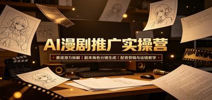 AI漫剧推广实操营:赛道潜力拆解,剧本角色分镜生成,配音剪辑与运镜教学-颜夕资源网-第16张图片 AI漫剧推广实操营:赛道潜力拆解,剧本角色分镜生成,配音剪辑与运镜教学