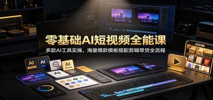 零基础AI短视频全能课:多款AI工具实操,海量爆款模板搭配剪辑带货全流程-颜夕资源网-第17张图片 零基础AI短视频全能课:多款AI工具实操,海量爆款模板搭配剪辑带货全流程