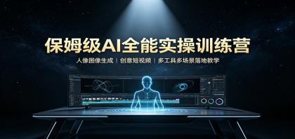 保姆级AI全能实操训练营:人像图像生成,创意短视频,多工具多场景落地教学-颜夕资源网-第16张图片 保姆级AI全能实操训练营:人像图像生成,创意短视频,多工具多场景落地教学