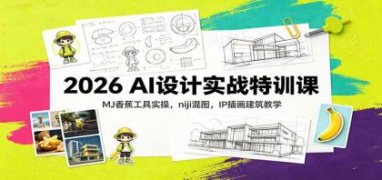 2026 AI设计实战特训课:MJ香蕉工具实操,niji混图,IP插画建筑教学-颜夕资源网-第23张图片 2026 AI设计实战特训课:MJ香蕉工具实操,niji混图,IP插画建筑教学