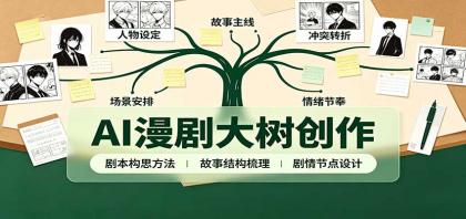 AI漫剧大树创作:剧本构思课程讲解,软件插件配置,配套工具资料完整梳理-颜夕资源网-第23张图片 AI漫剧大树创作:剧本构思课程讲解,软件插件配置,配套工具资料完整梳理