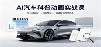 AI汽车科普动画实战课:提示词编写,分镜脚本设计,解说短视频全流程-颜夕资源网-第23张图片 AI汽车科普动画实战课:提示词编写,分镜脚本设计,解说短视频全流程