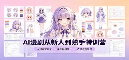AI漫剧从新人到熟手特训营:剧本分镜创作,提示词模板,人物设定与工具资源-颜夕资源网-第23张图片 AI漫剧从新人到熟手特训营:剧本分镜创作,提示词模板,人物设定与工具资源
