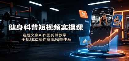 健身科普短视频实操课:选题文案AI作图剪辑教学,手机独立制作变现完整体系-颜夕资源网-第19张图片 健身科普短视频实操课:选题文案AI作图剪辑教学,手机独立制作变现完整体系