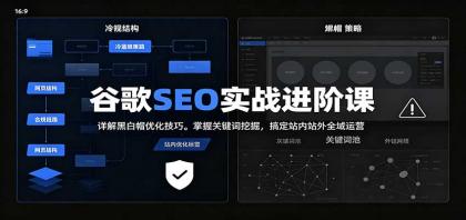 2026谷歌SEO实战进阶课:详解黑白帽优化技巧,掌握关键词挖掘,搞定站内站外全域运营-颜夕资源网-第23张图片 2026谷歌SEO实战进阶课:详解黑白帽优化技巧,掌握关键词挖掘,搞定站内站外全域运营