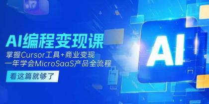 AI编程变现课：掌握Cursor工具+商业变现，一年学会MicroSaaS产品全流程-颜夕资源网-第17张图片