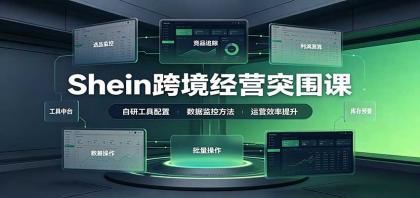 Shein跨境经营突围课:选品测品运营优化,自研工具赋能,破解单量与利润增长困境-颜夕资源网-第23张图片 Shein跨境经营突围课:选品测品运营优化,自研工具赋能,破解单量与利润增长困境
