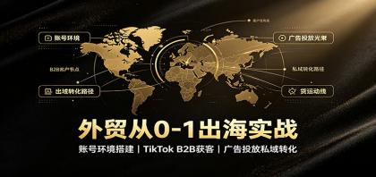 外贸从0-1出海实战:账号环境搭建,TikTok B2B获客,广告投放私域转化-颜夕资源网-第16张图片 外贸从0-1出海实战:账号环境搭建,TikTok B2B获客,广告投放私域转化