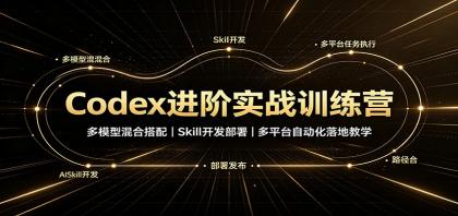 Codex进阶实战训练营:多模型混合搭配,Skill开发部署,多平台自动化落地教学-颜夕资源网-第16张图片 Codex进阶实战训练营:多模型混合搭配,Skill开发部署,多平台自动化落地教学