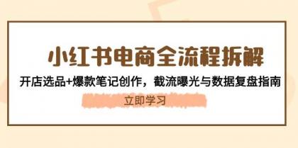 小红书电商全流程拆解：开店选品+爆款笔记创作，截流曝光与数据复盘指南-颜夕资源网-第13张图片