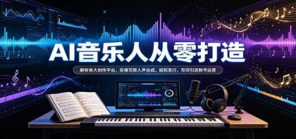 AI音乐人从零打造:解析各大创作平台,实操写歌人声合成,版权发行,写词引流账号运营-颜夕资源网-第23张图片 AI音乐人从零打造:解析各大创作平台,实操写歌人声合成,版权发行,写词引流账号运营