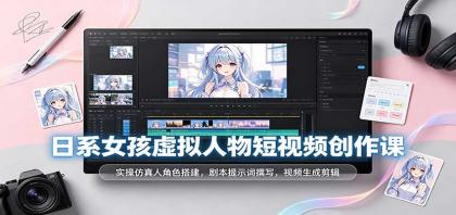日系女孩虚拟人物短视频创作课:实操仿真人角色搭建,剧本提示词撰写,视频生成剪辑-颜夕资源网-第23张图片 日系女孩虚拟人物短视频创作课:实操仿真人角色搭建,剧本提示词撰写,视频生成剪辑